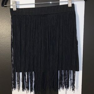 Fringe mini skirt